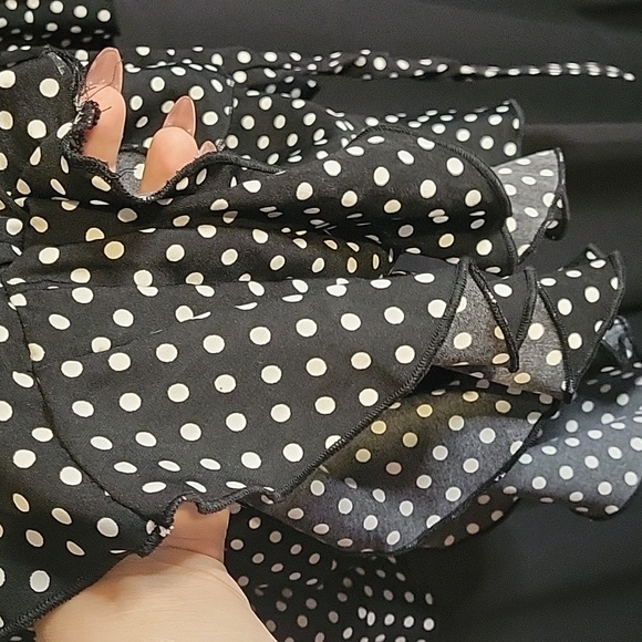 NWT Windsor Large Romper Short Polka Dot Long Sleeve Back Zip Ruffle - Picture 10 of 16